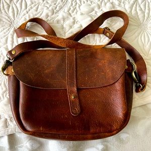 Boutique handmade leather Crossbody Saddlebag
